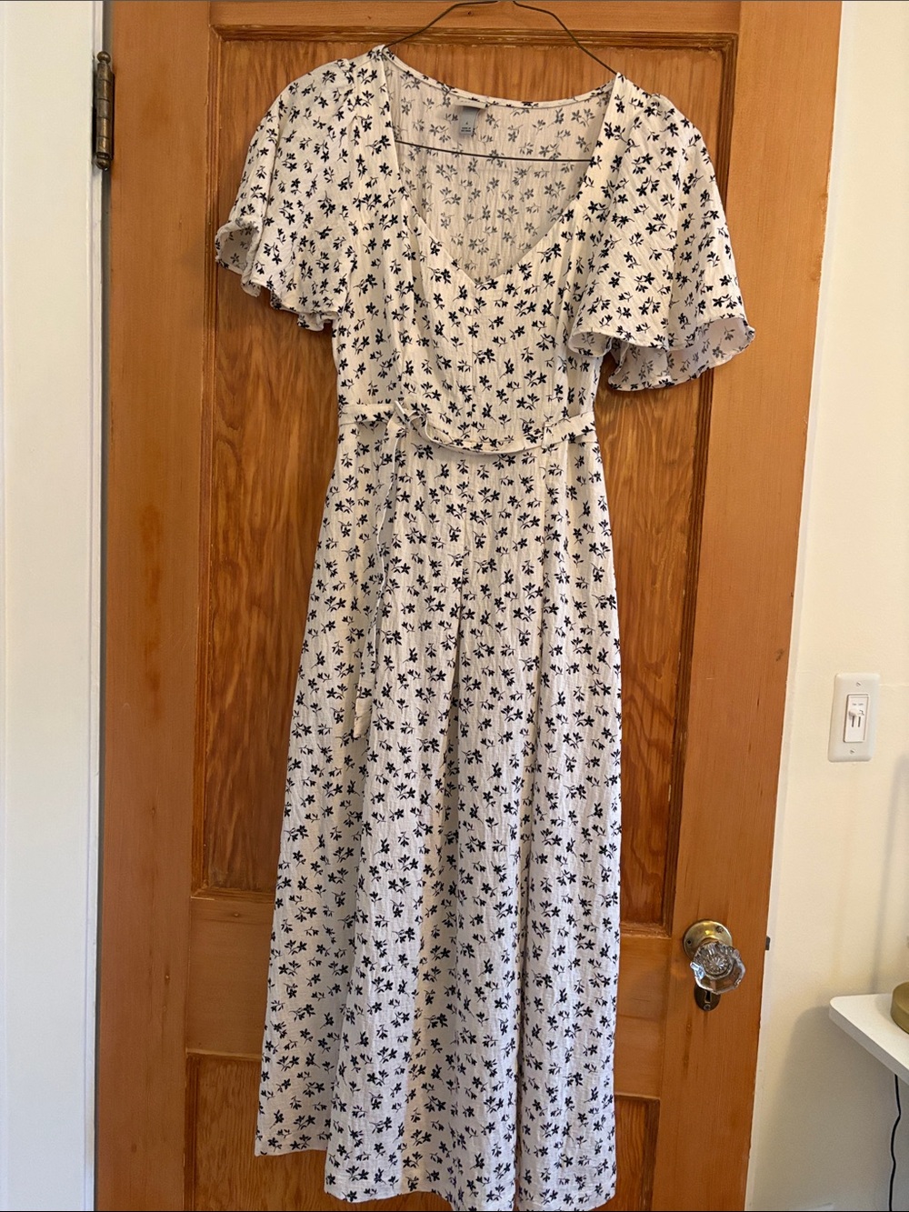 a new day Cream Maxi Dress with Navy Floral Print